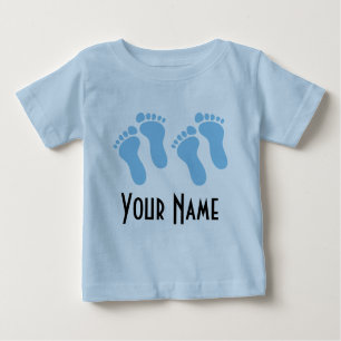 T-shirt Pour Bébé Empreintes de pas de bébé personnalisées par