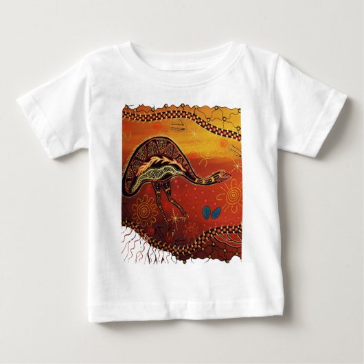 T-shirt Pour Bébé Emu sortant (Devant)