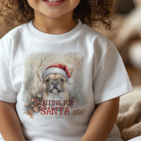 En Attente De Père Noël French Bulldog Cute Aquare