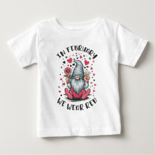 T-shirt Pour Bébé En février, nous portons du rouge pour la sensibil