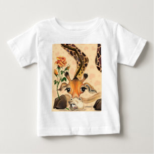 T-shirt pour bébé en girafe drôle