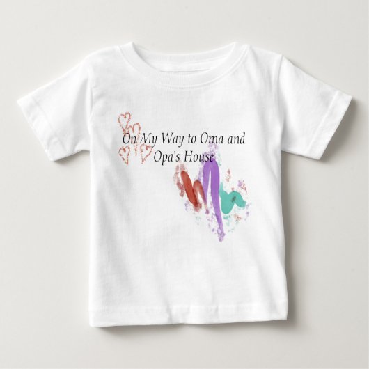 T-shirt Pour Bébé En route pour Oma et Opa (Devant)