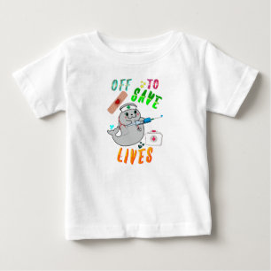 T-shirt Pour Bébé En route pour sauver des vies