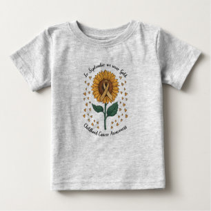 T-shirt Pour Bébé En Septembre, Nous Portons Gold Childhood Cancer A