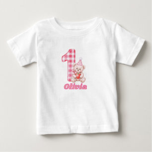 T-shirt Pour Bébé en vichy Giggles & Bouddles En Teddy !