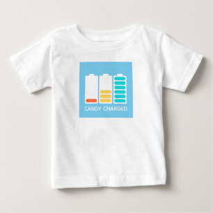 T-shirt Pour Bébé Énergie De Batterie Facturée Par Candy Funny