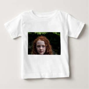 T-shirt Pour Bébé Enfant aux Cheveux Rouges Portrait Bébé T-Shirt -