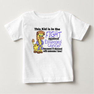 T-shirt Pour Bébé Enfant dans le combat contre le Cancer oesophagien