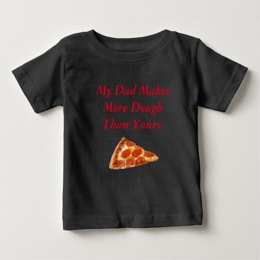 T-shirt Pour Bébé Enfant de la pâte de pizza (Devant)