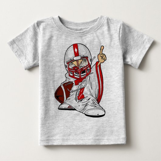 T-shirt Pour Bébé Enfant du football (Devant)