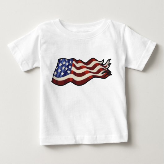 T-shirt Pour Bébé Enfant en bas âge de ondulation de drapeau (Devant)