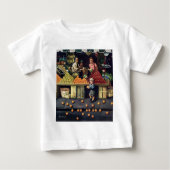 T-shirt Pour Bébé Enfant en bas âge et oranges (Devant)