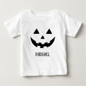 T-shirt Pour Bébé Enfant Sauvage Douce Personnalisation Nom Hallowee (Devant)