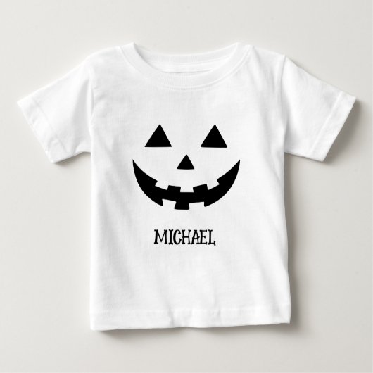 T-shirt Pour Bébé Enfant Sauvage Douce Personnalisation Nom Hallowee (Devant)