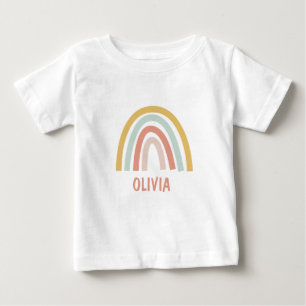 T-shirt Pour Bébé Enfants Arc-en-Ciel Bohème Personnalisés