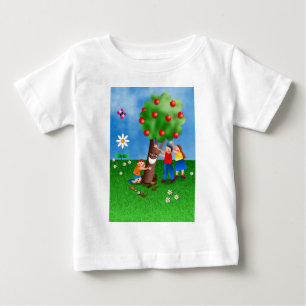 T-shirt Pour Bébé Enfants célébrant le TU B'Shevat plantant des