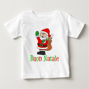T-shirt Pour Bébé Enfants de Père Noël d'Italien de Buon Natale
