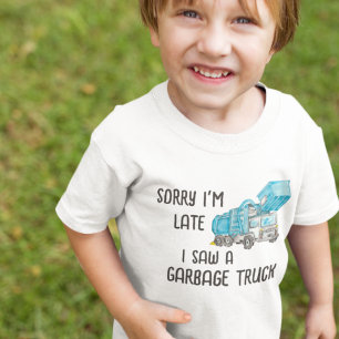 T-shirt Pour Bébé Enfants "Fan du camion poubelle" Drôle