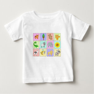 T-shirt Pour Bébé Enfants mignons tirant des abeilles chien vache él