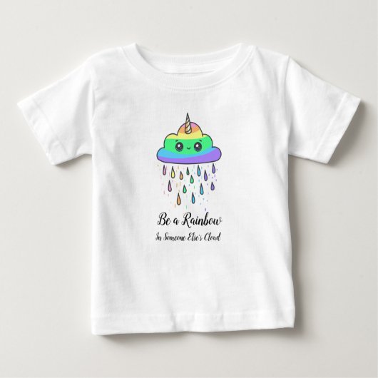 T-shirt Pour Bébé Enfants Rainbow Cloud Graphic Tee (Devant)