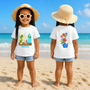 T-shirt Pour Bébé Enfants Surf Tropical Personnalisé