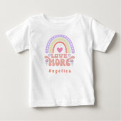 T-shirt Pour Bébé Enfiler le nom "Aimer plus" (Devant)