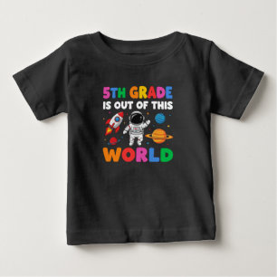 T-shirt Pour Bébé Enseignant de 5e année astronaute espace