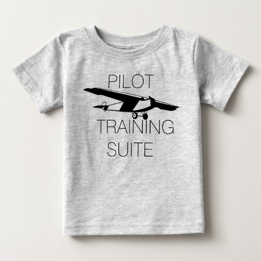 T-shirt Pour Bébé Ensemble de formation de pilote mignon (Devant)
