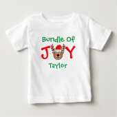 T-shirt Pour Bébé Ensemble de Noël de joie (Devant)