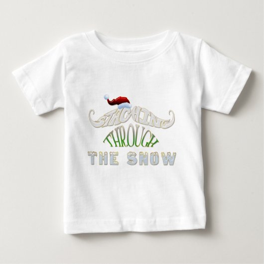 T-shirt Pour Bébé Entraînement à travers la neige (Devant)