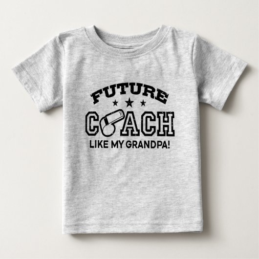 T-shirt Pour Bébé Entraîneur Futur Comme Mon Grand-Père (Devant)