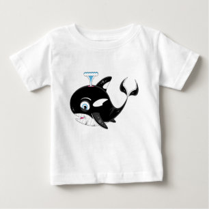 T-shirt Pour Bébé Épaulard mignon de bande dessinée