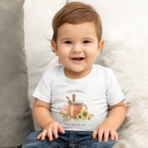 T-shirt Pour Bébé Épice de citrouille   Mon premier jour de Thanksgi