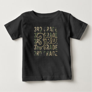 T-shirt Pour Bébé Équipe camouflage 3e année Équipe de retour à l'éc