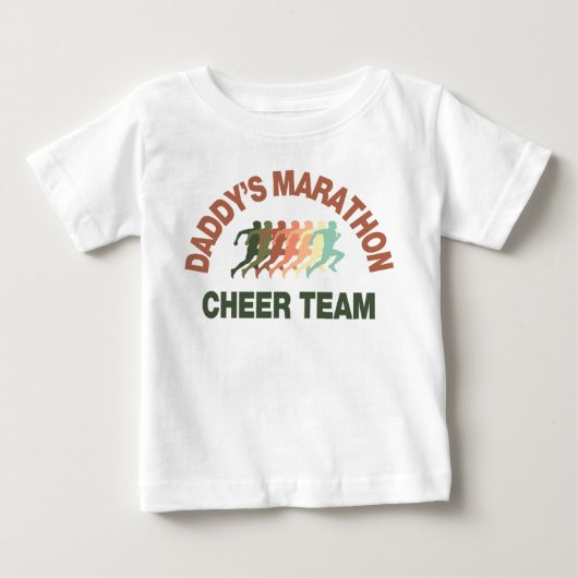 T-shirt Pour Bébé équipe d'acclamation du marathon du papa (Devant)