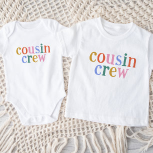 T-shirt Pour Bébé Équipe de cousins colorés, tenue de famille assort