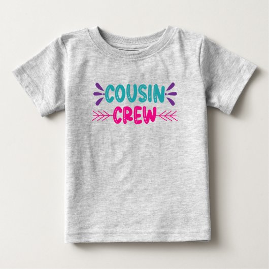 T-shirt Pour Bébé Équipe de Cute Cousin (Devant)