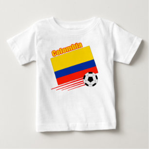 T-shirt Pour Bébé Équipe de football de la Colombie