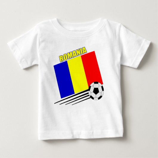 T-shirt Pour Bébé Équipe de football roumaine (Devant)