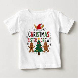 T-shirt Pour Bébé Équipe de la sœur de Noël amis pain d'épice festif