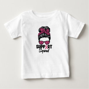 T-shirt Pour Bébé Équipe de soutien Nœud désordonné Guerrière rose C