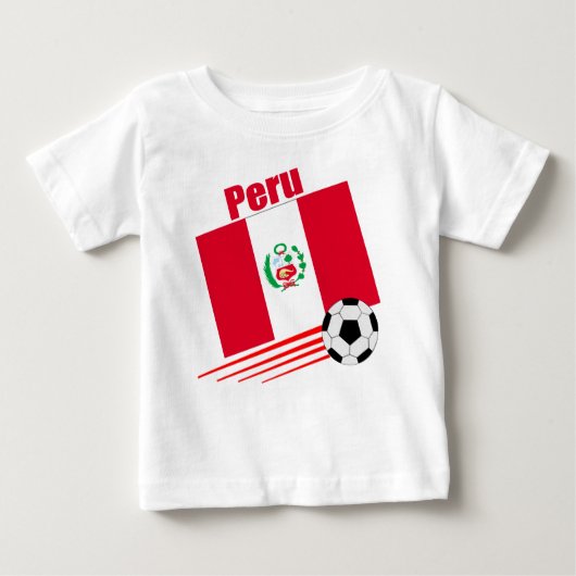 T-shirt Pour Bébé Équipe du Pérou de football (Devant)