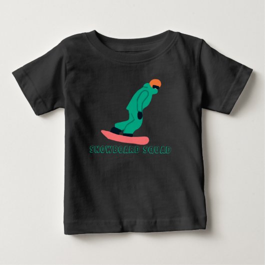 T-shirt Pour Bébé Équipe Freeride Snowboard Snowboard (Devant)