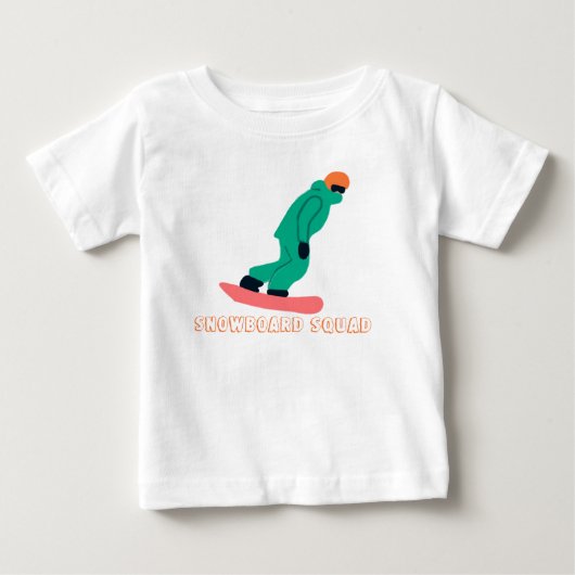 T-shirt Pour Bébé Équipe Freeride Snowboard Snowboard (Devant)