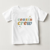 T-shirt Pour Bébé Équipe rétro Cousin | Enfants correspondants (Devant)