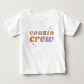 T-shirt Pour Bébé Équipe rétro Cousin | Enfants correspondants (Devant)