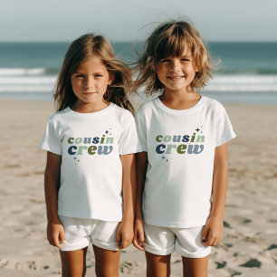 T-shirt Pour Bébé Équipe rétro Cousin Enfants correspondants