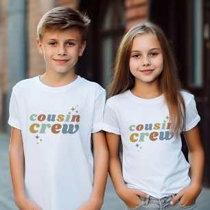 T-shirt Pour Bébé Équipe rétro Cousin   Enfants correspondants