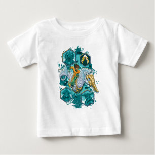 T-shirt Pour Bébé Équitation Aquaman À Cheval Dans Les Royaumes