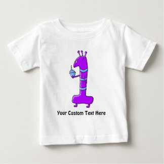 T-shirt Pour Bébé ęr Anniversaire. Bande dessinée dans le pourpre